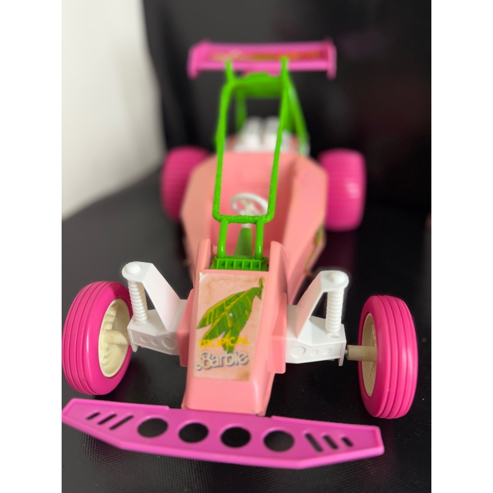 Vintage 1980s Tropical Barbie ARCO Pink & Green Dune Buggy Vehicle Car‎